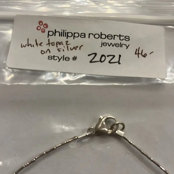 Philippe Robert’s Necklace White Topaz on Silver - Picture 2 of 2
